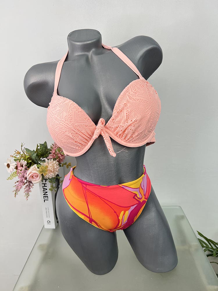 Costum de baie doua piese sutien push up sutien H&M 80C cam s-m
