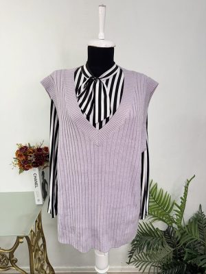 Vesta tricotata cu crapaturi laterale H&M L