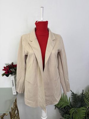 Cardigan imitatie piele intoarsa Zara M