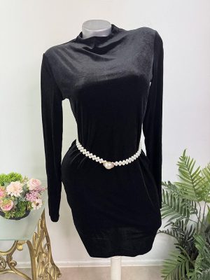 Rochie catifea fara cordon H&M M