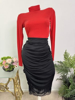 Fusta in doua straturi Ginatricot XL