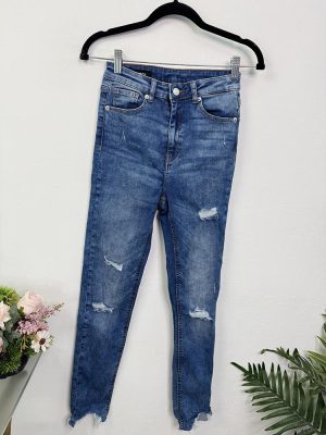 Blugi elastici vintage figh waist skinny Tally Weilj 36