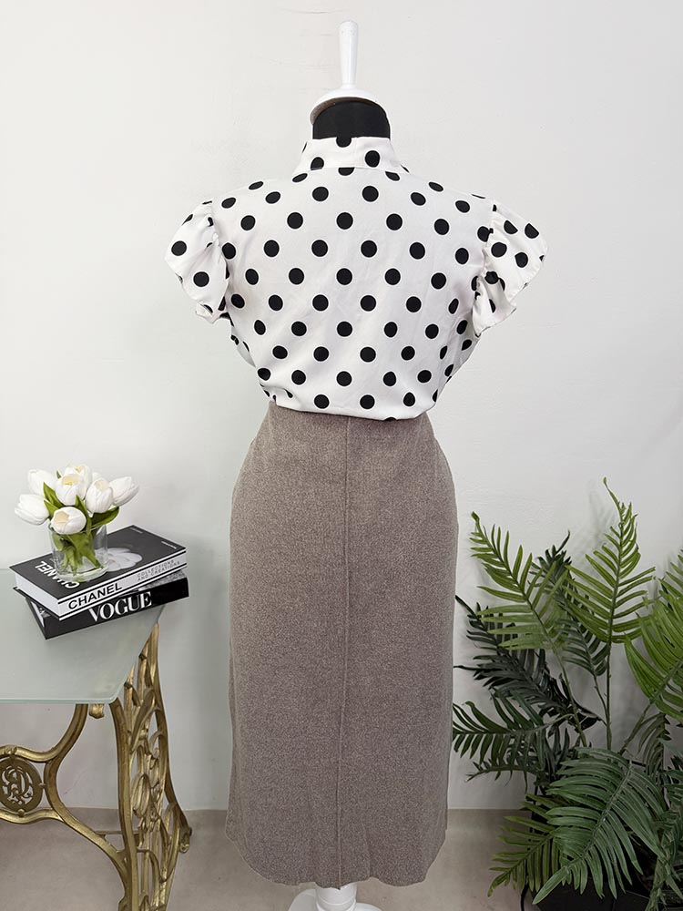 Fusta tricotata Zara M - imagine 2