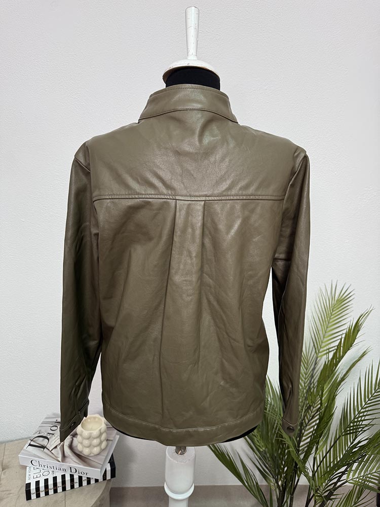 Geaca primavara imitatie piele Laura Torelli S - imagine 2