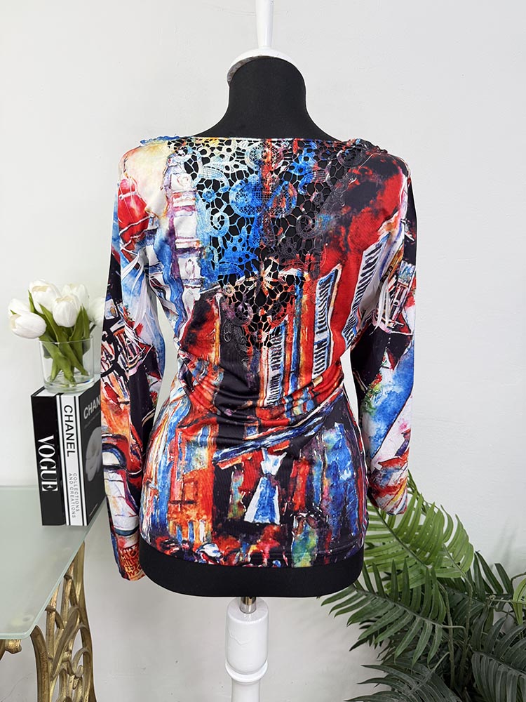 Bluza cu dantela si pietricele Vs paris S - imagine 2