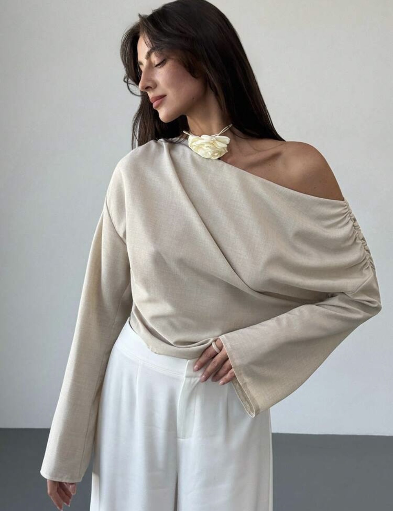 Bluza asimetrica L Shein