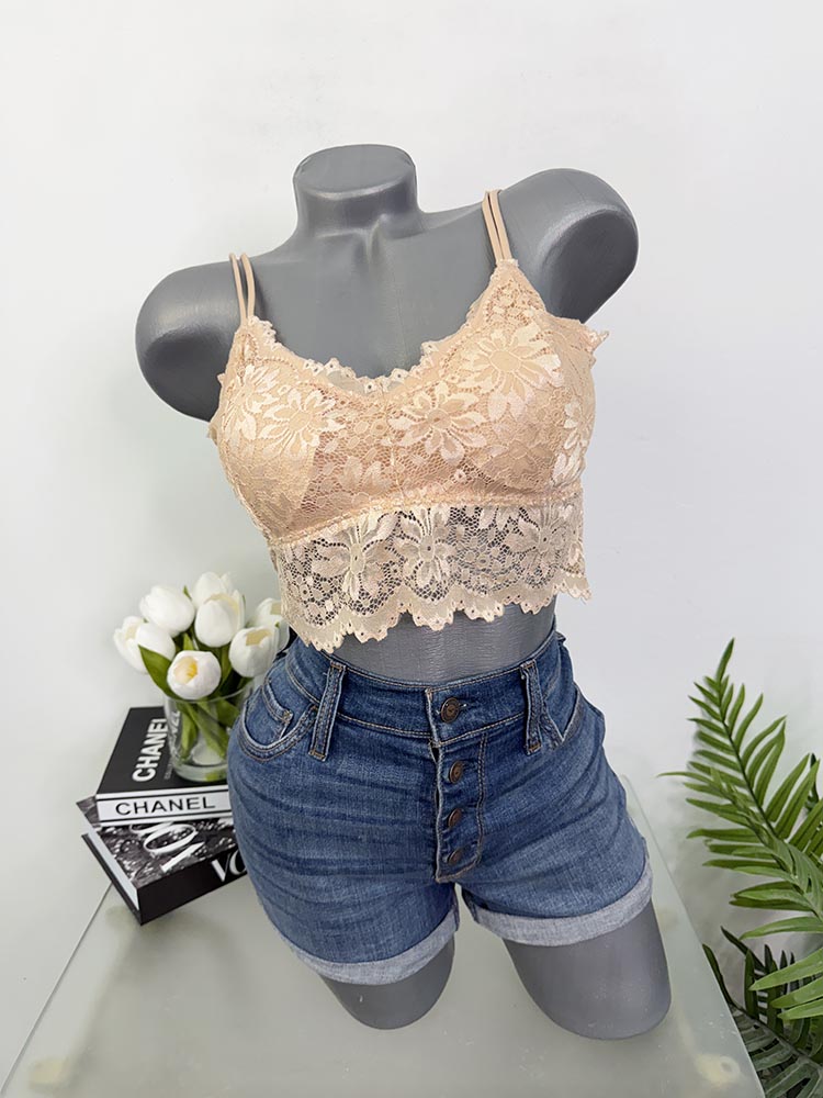 Bustiera dantelata cu burete cam S-M