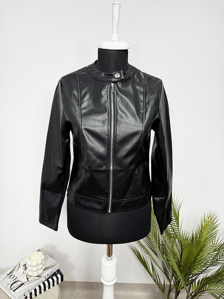 Geaca primavara imitatie piele S