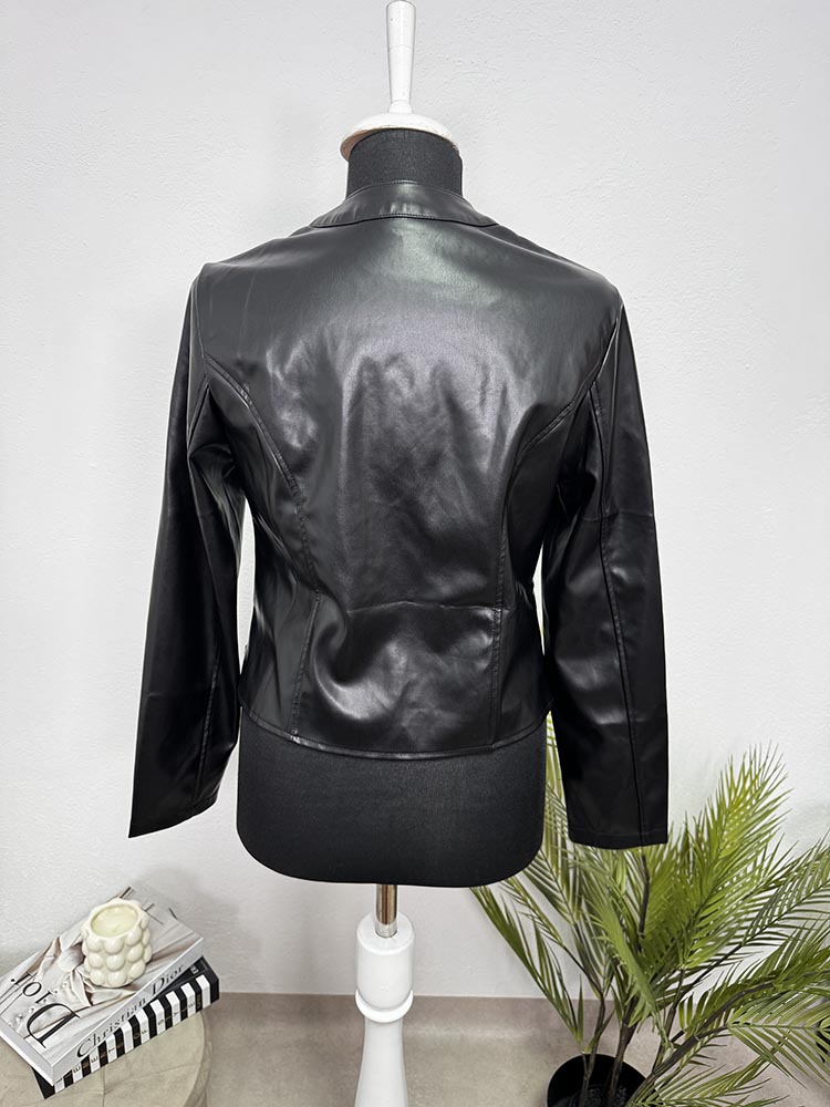 Geaca primavara imitatie piele S - imagine 2