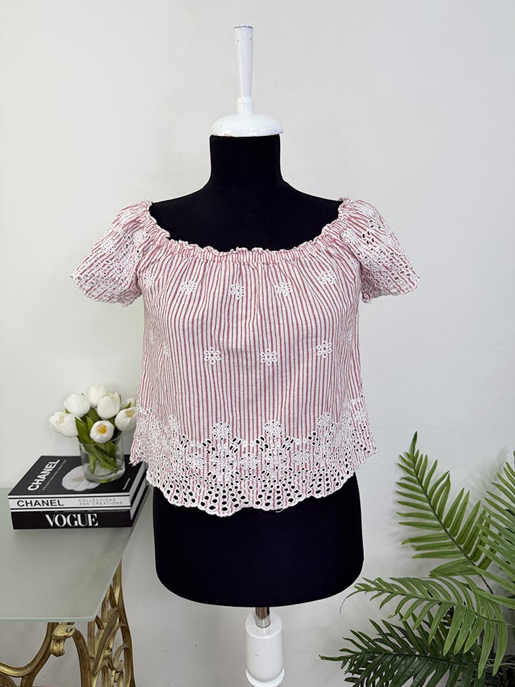 Bluza cu umerii goi Hollister S