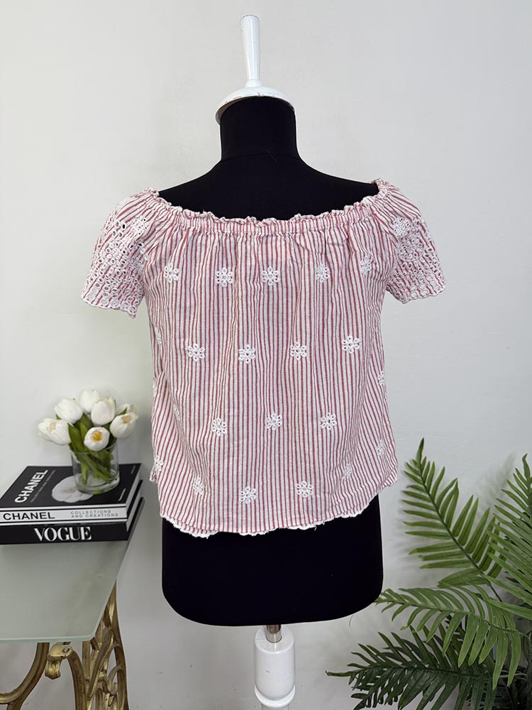 Bluza cu umerii goi Hollister S - imagine 2