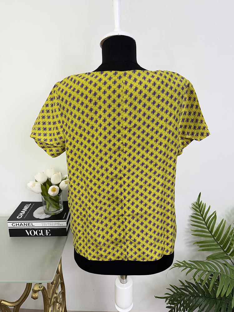 Bluza satinata 100% matase Niu XS - imagine 2