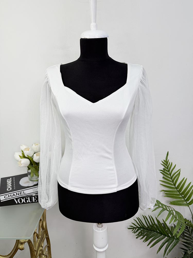 Bluza cu maneci transparente Olalook S