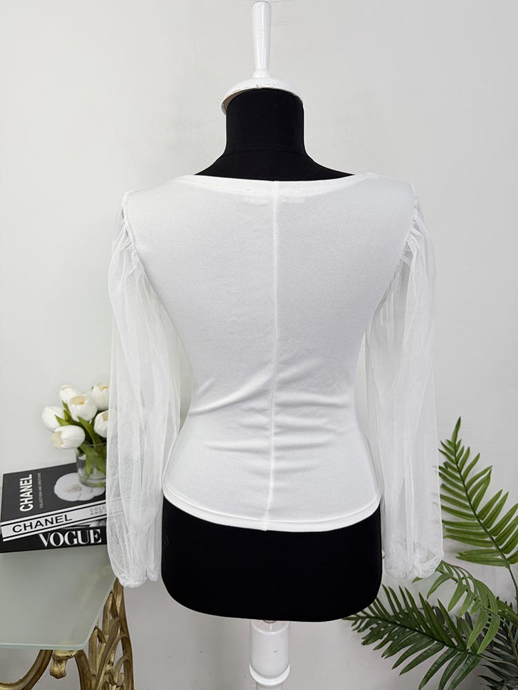 Bluza cu maneci transparente Olalook S - imagine 2