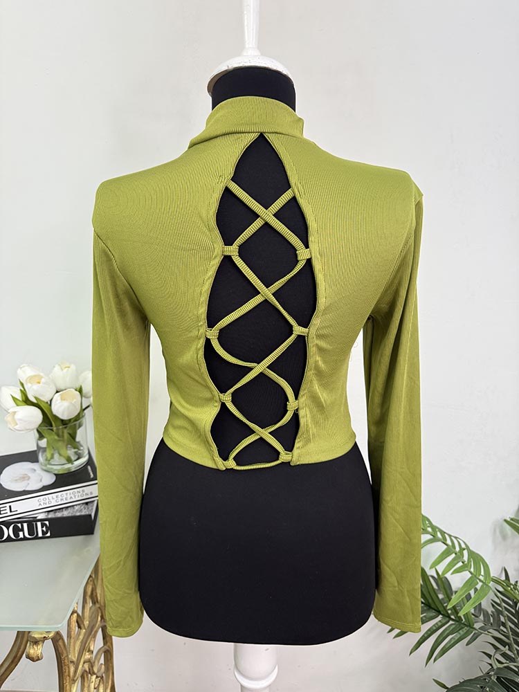 Bluza cu spate deosebit Amisu L - imagine 2