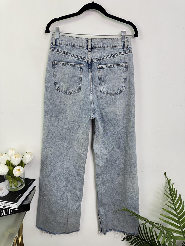 Blugi wide leg L - imagine 2