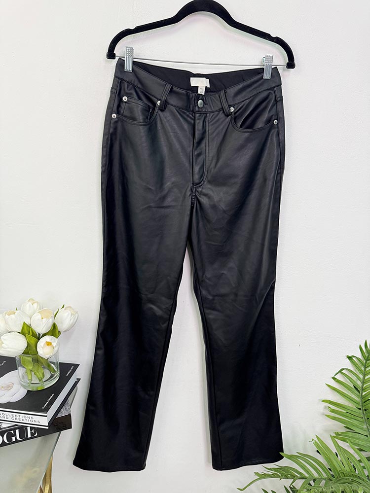 Pantaloni imitatie piele H&M 42
