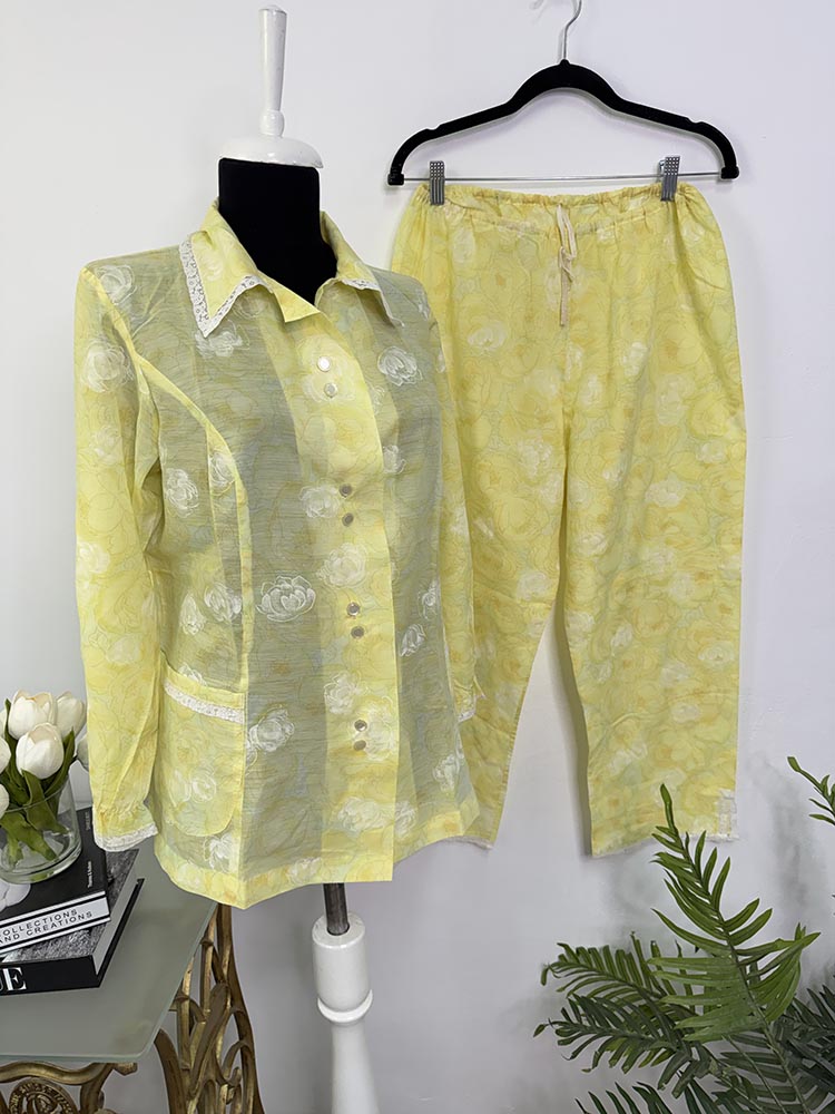 Pijama doua piese transparenta cam M