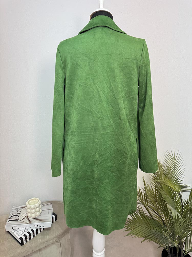 Sacou calitativ,deosebit,gen imitatie piele intoarsa Zara XS - imagine 2