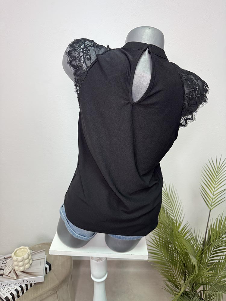 Tricou calitativ dantelat Vero Moda S - imagine 2