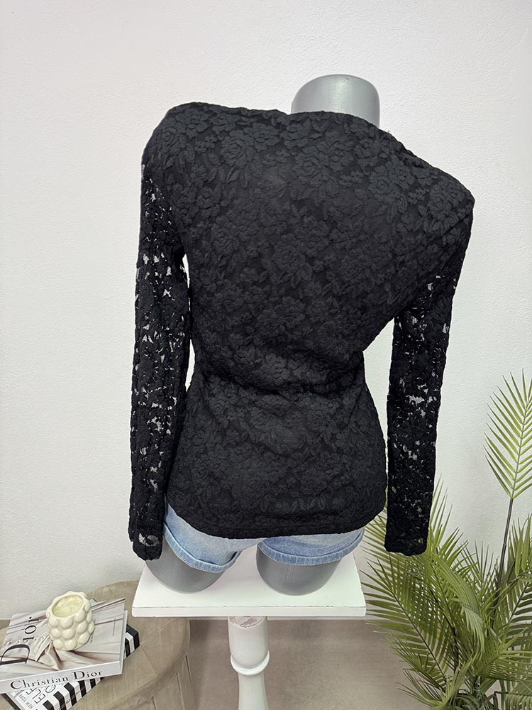 Bluza dantelat Allegra M - imagine 2