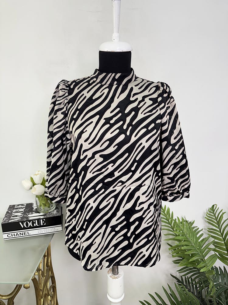Bluza cu maneci bufante amestec vascoza Shoeby M