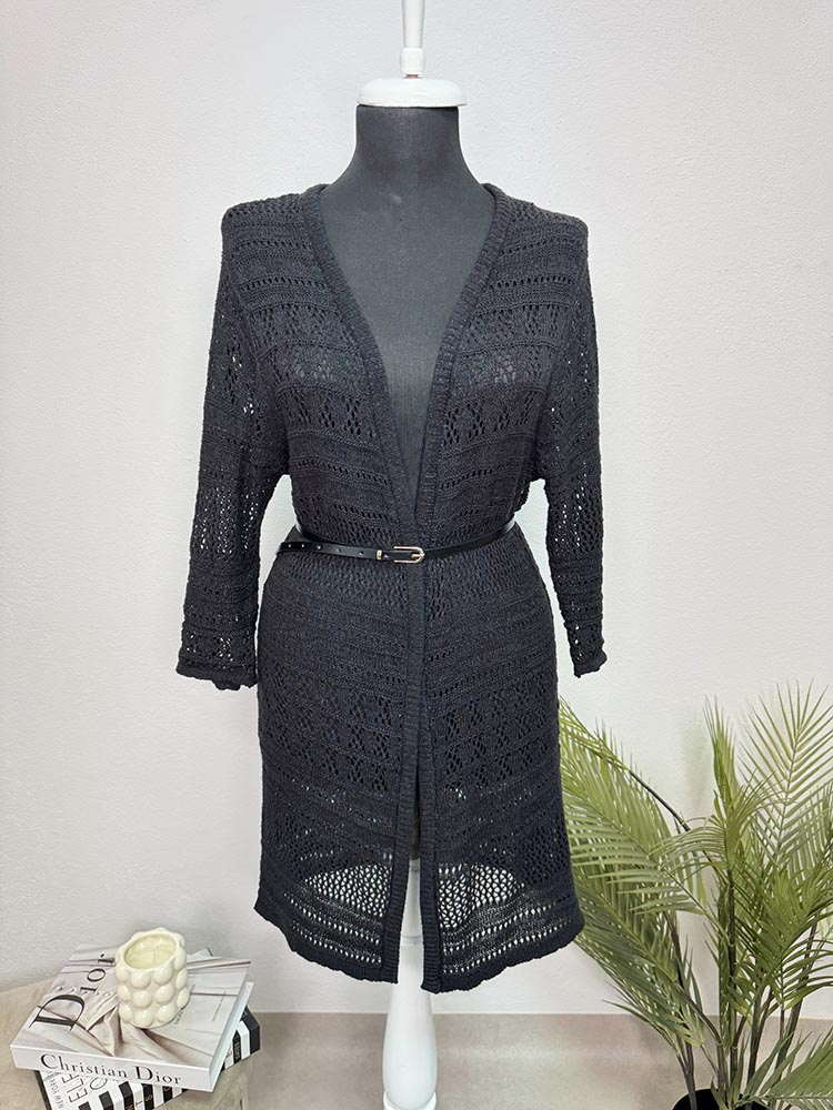 Cardigan crosetata cu curea nou inclus City Life L