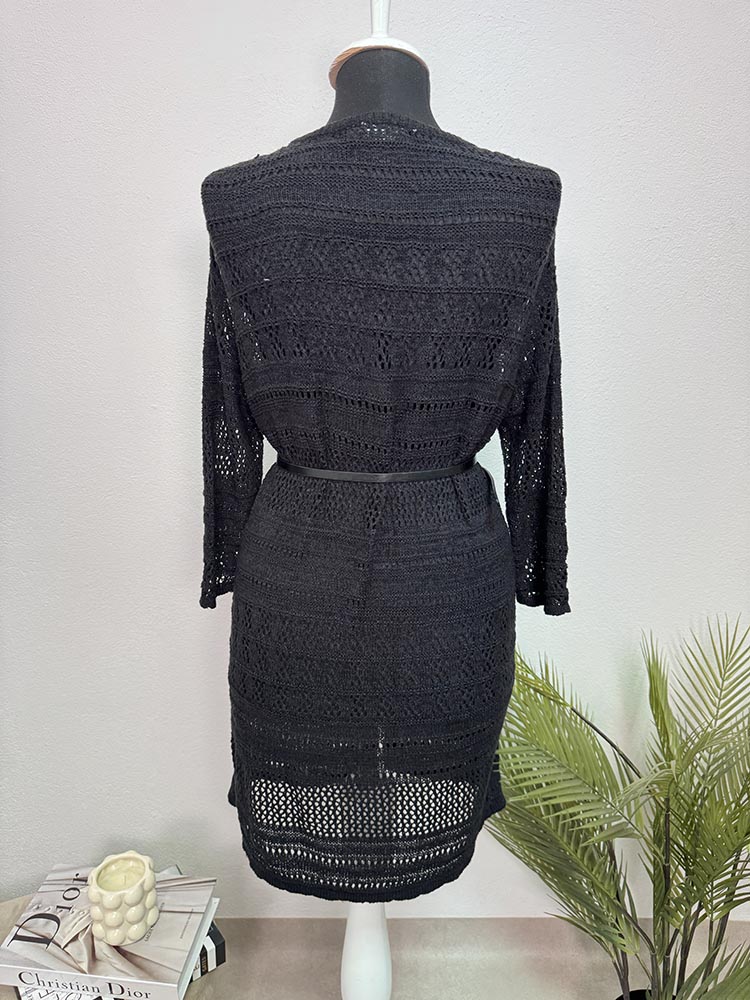 Cardigan crosetata cu curea nou inclus City Life L - imagine 2