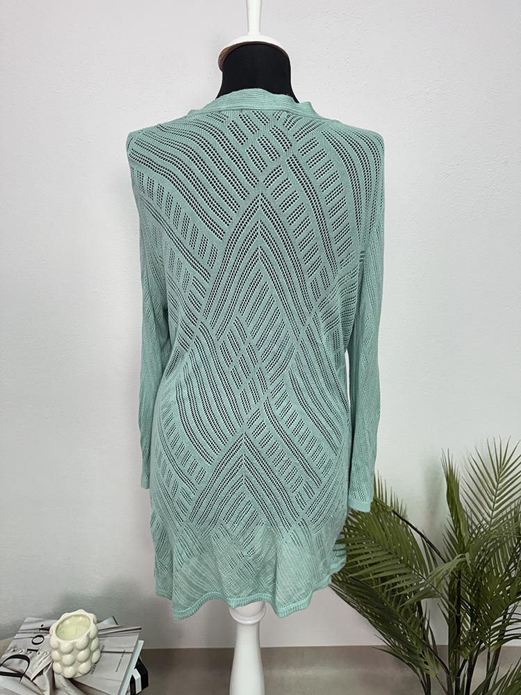 Cardigan tricotata heather 100% vascoza 38 - imagine 2