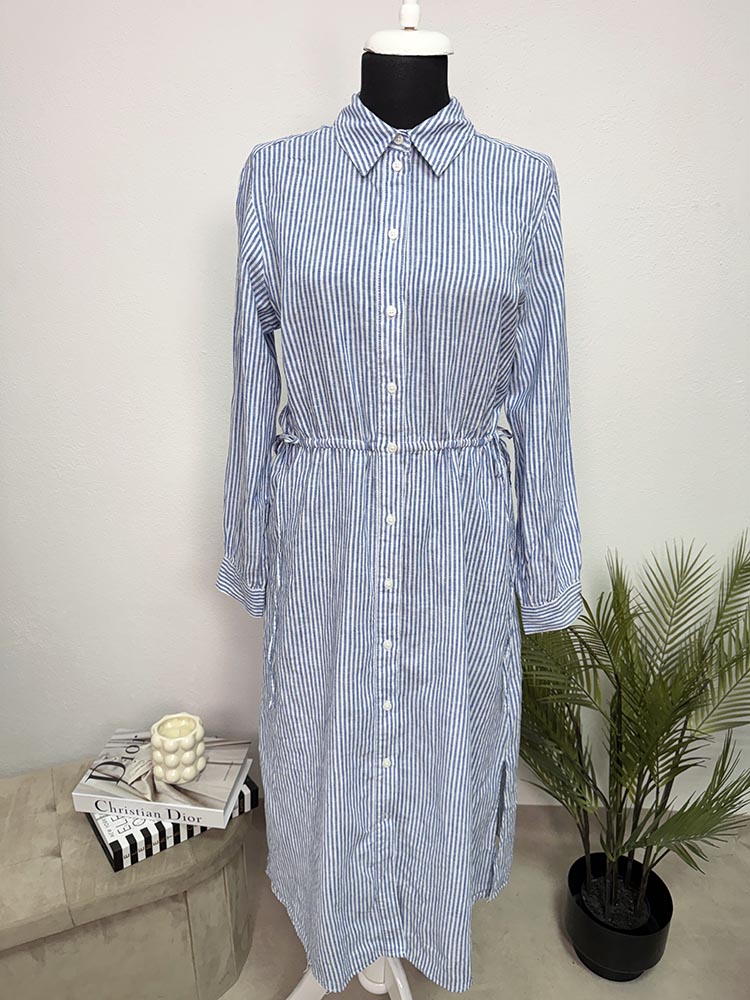 Rochie calitativa,tip camasa in bumbac H&M XS