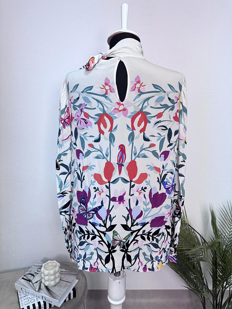 Bluza calitativa,tip camasa Valentino Cam M - imagine 2