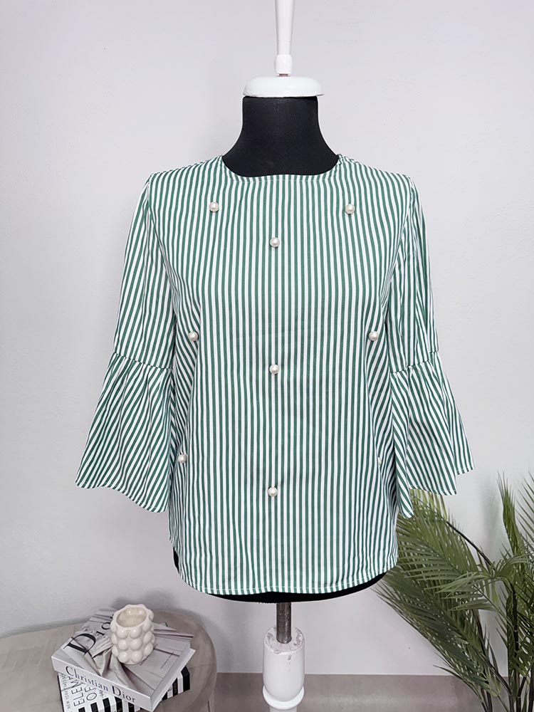 Bluza calitativa cu perle croiala mica Vadim L