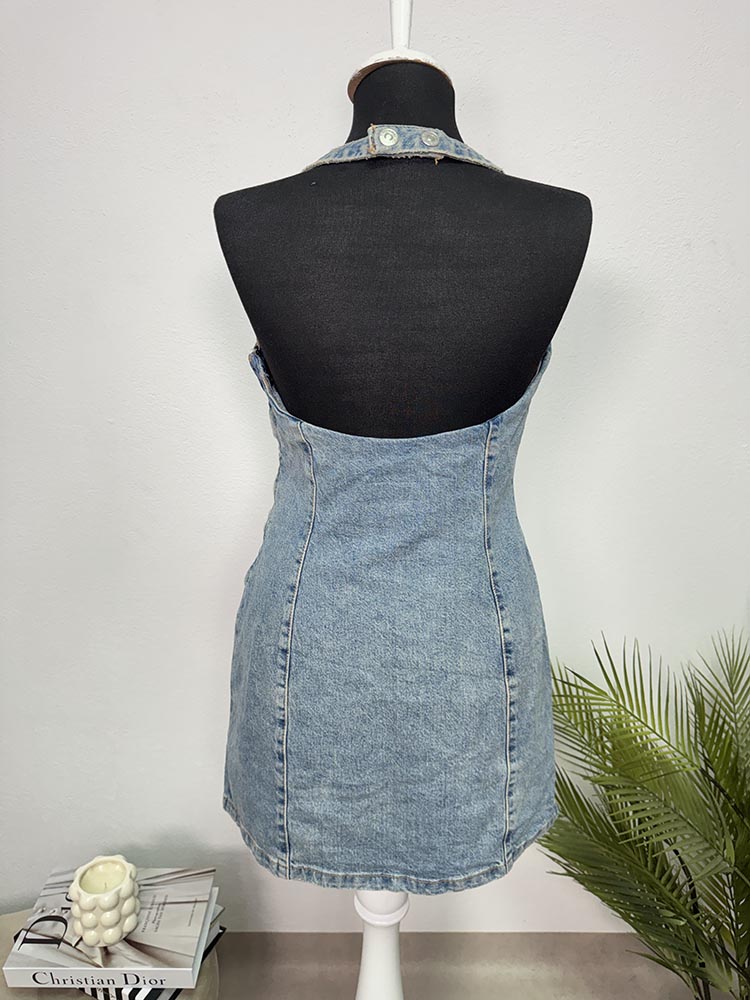 Rochie calitativa denim Zara M - imagine 2