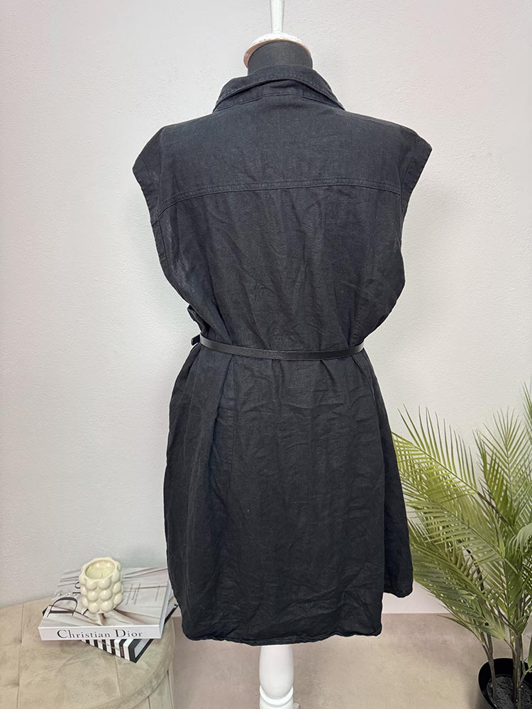 Rochie calitativa in vascoza cu curea inclus Janina 5XL - imagine 2