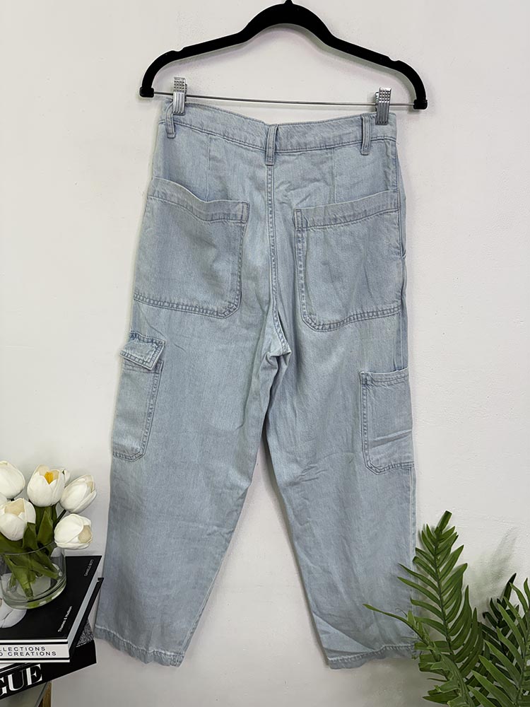 Blugi cargo Zara S - imagine 2