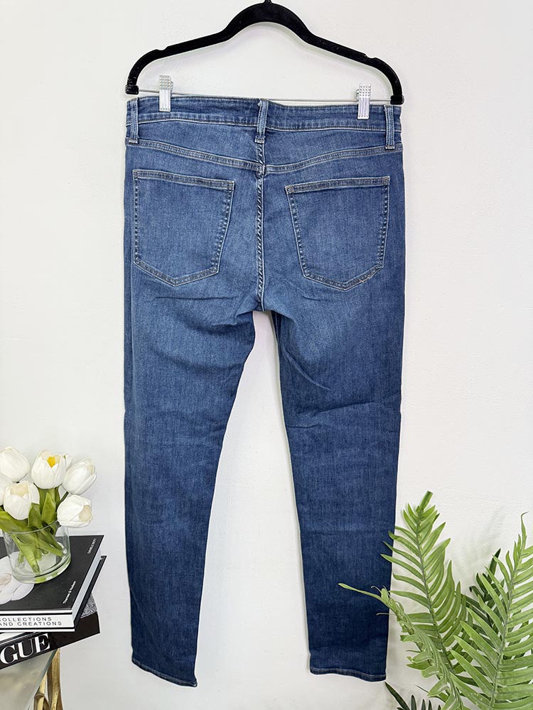 Blugi skinny fit tapered lowe rise elastic Uniqlo 34 - imagine 2