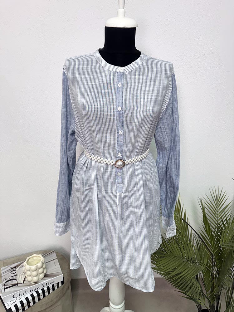 Rochie tip camasa calitativa bumbac H&M 42