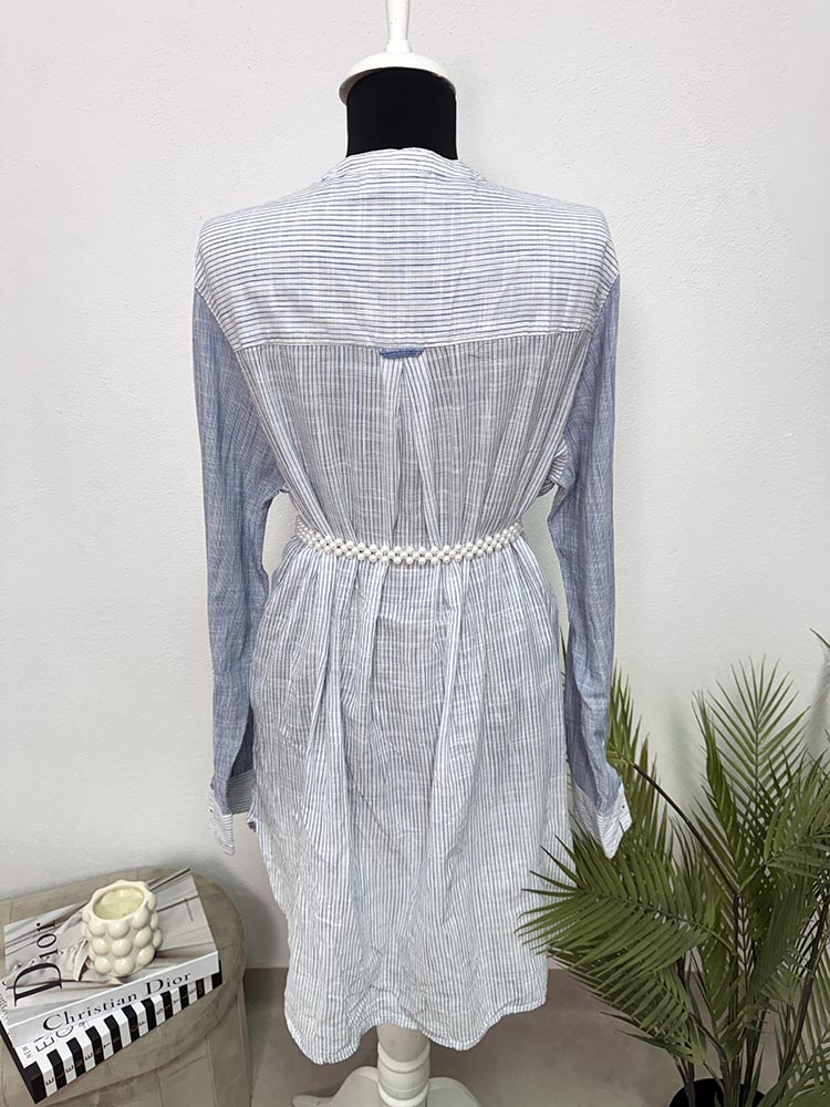 Rochie tip camasa calitativa bumbac H&M 42 - imagine 2