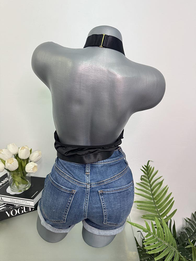 Sutien imitatie piele fara burete 4XL - imagine 2