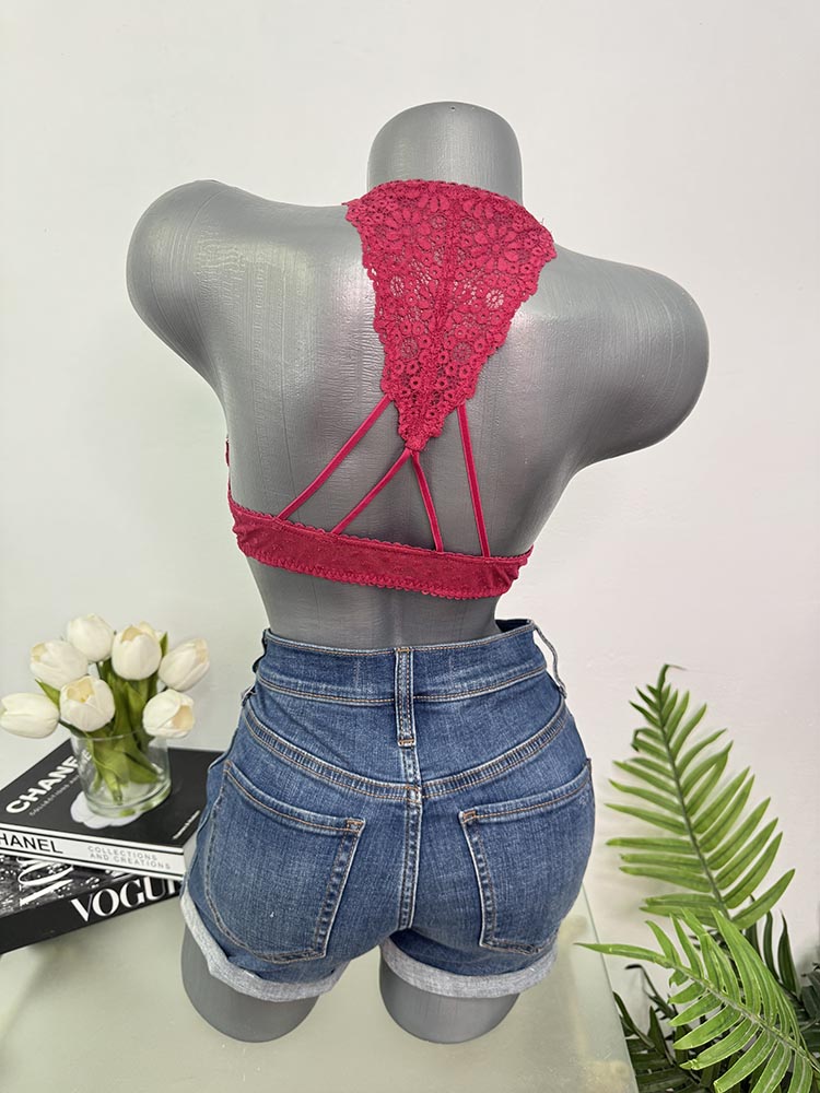 Sutien dantelat cu burete push up Manguun 80A - imagine 2