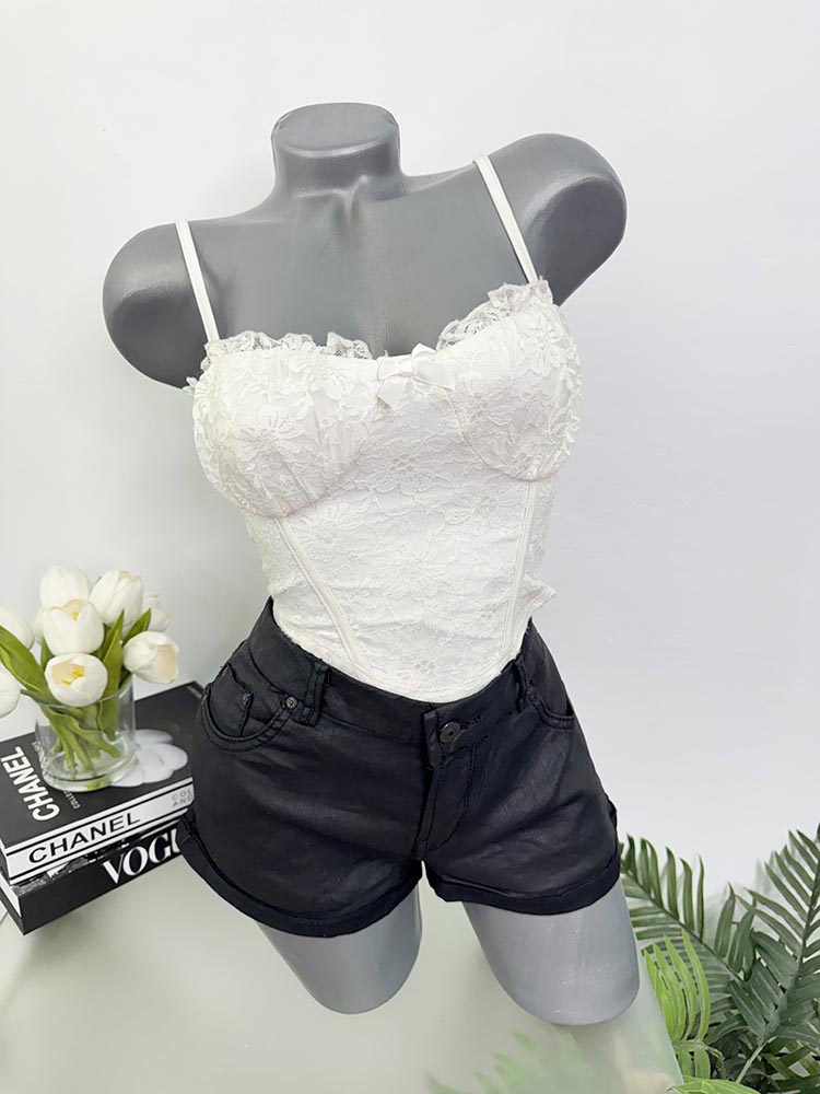 Pantaloni scurti imitatie piele Ltb M