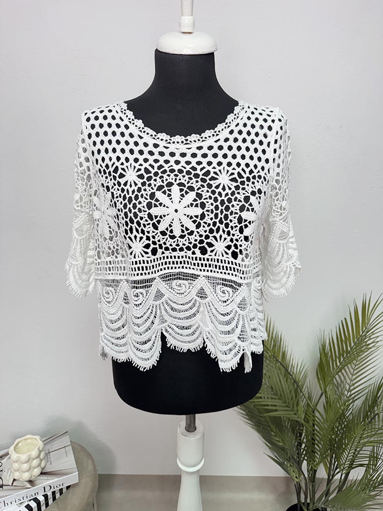 Tricou crosetat Wiya universala bumbac