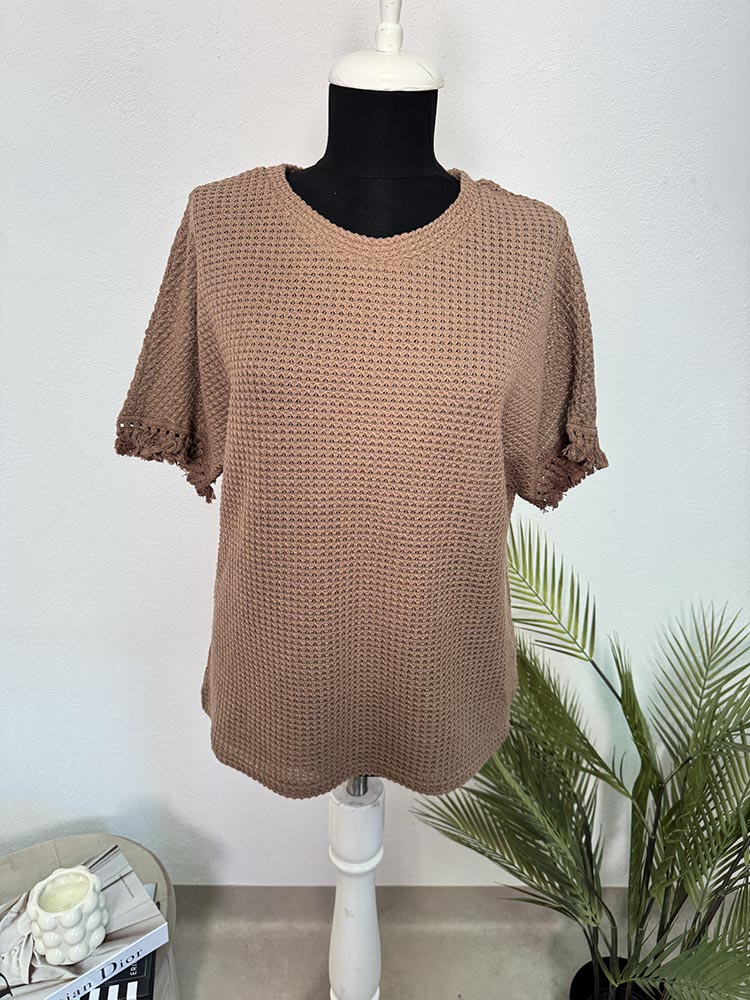 Tricou tricotat Shein L