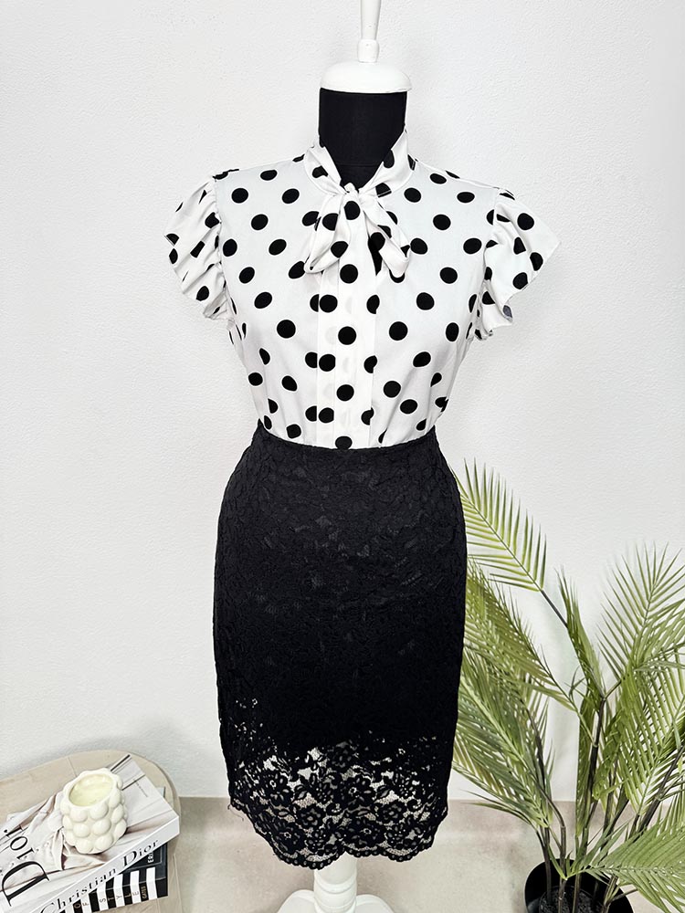 Fusta calitativa din dantela H&M 42