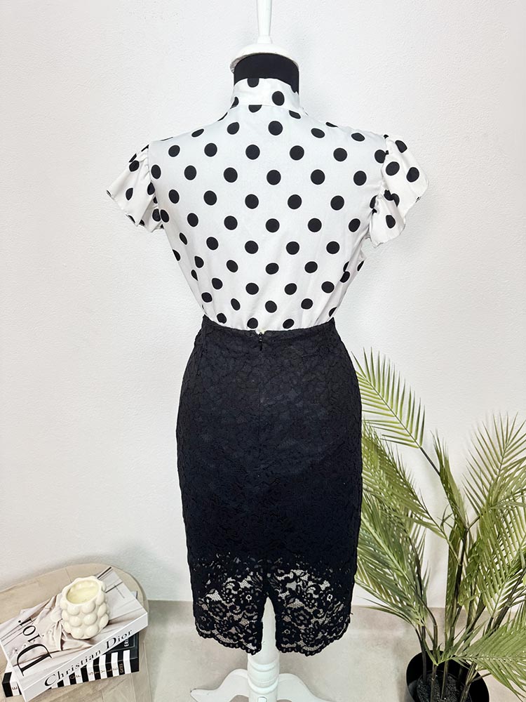 Fusta calitativa din dantela H&M 42 - imagine 2