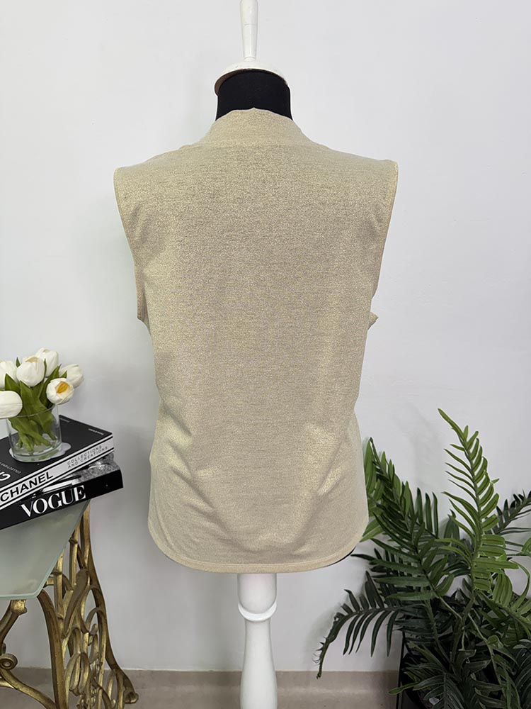 Bluza fara maneci stralucitoare Montego XL - imagine 2