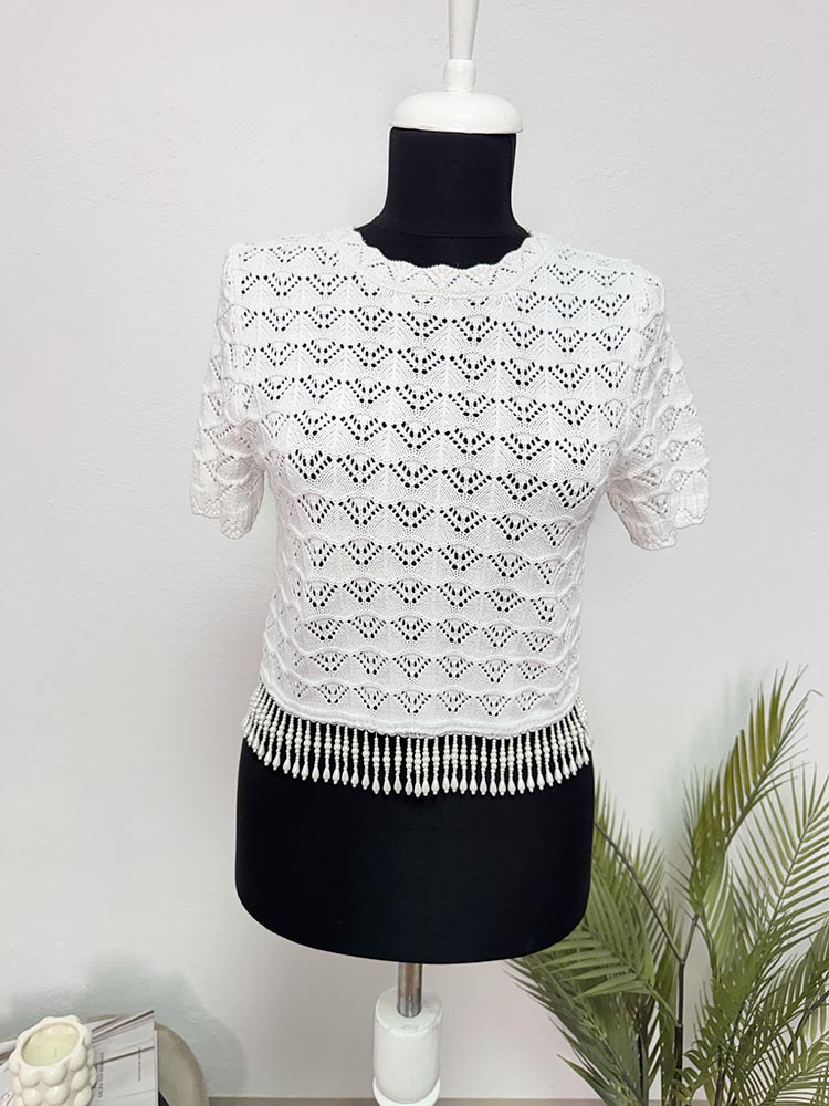 Tricou crosetata bumbac Miss Selfidge S