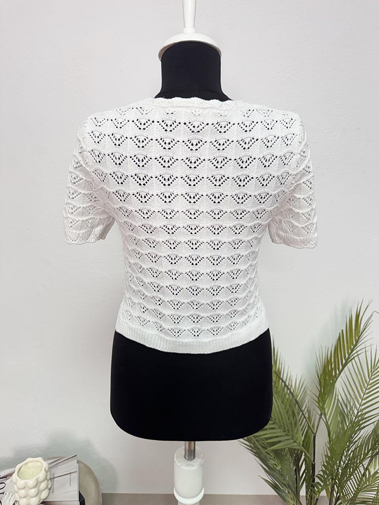 Tricou crosetata bumbac Miss Selfidge S - imagine 2