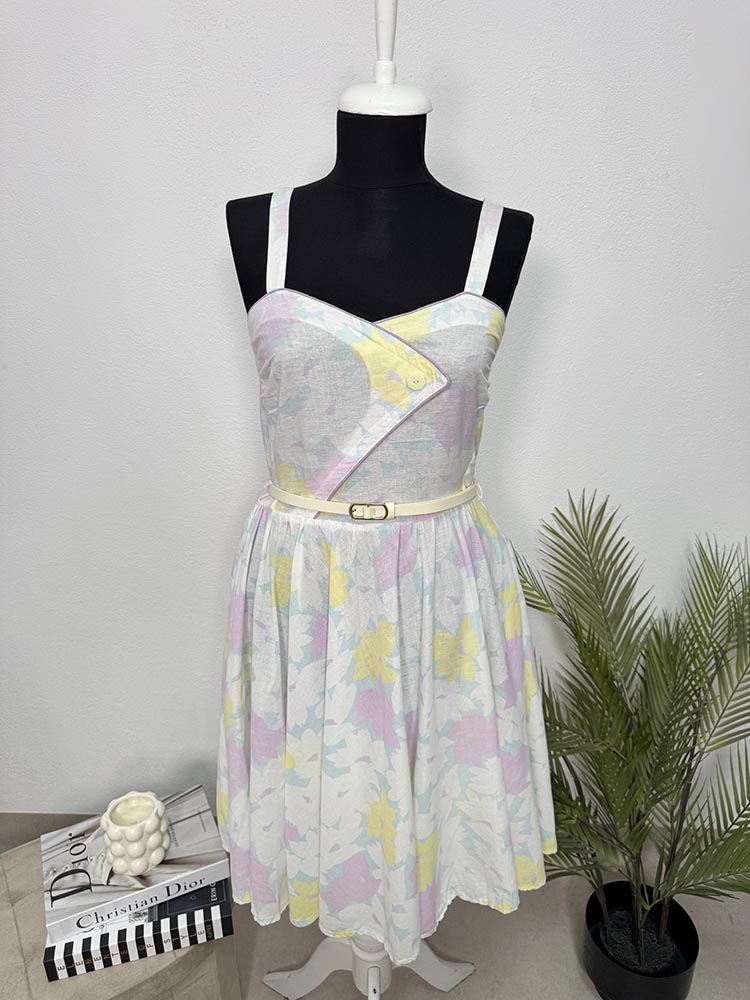 Rochie calitativa cu curea inclus 100% bumbac 38