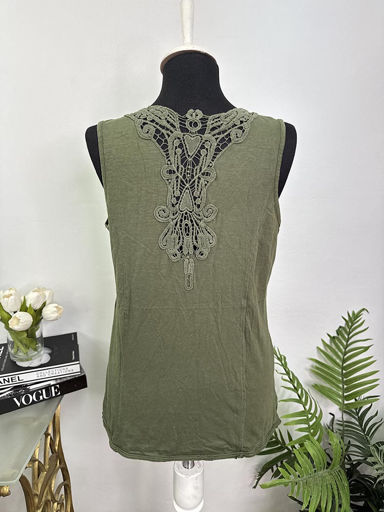 Maieu bumbac cu broderie la spate S - imagine 2